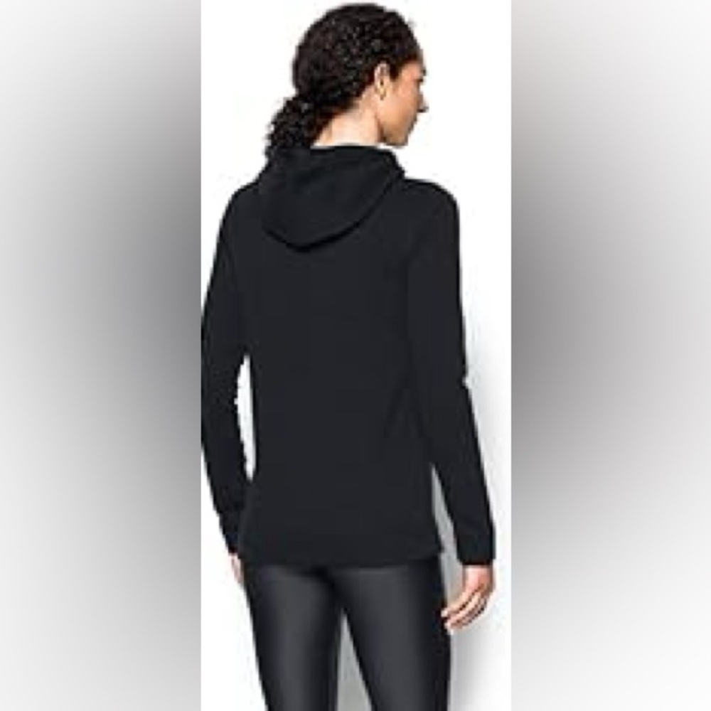 Under Armour Women's Hustle Hoodie Black | White LG - Picture 6 of 12